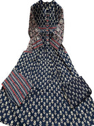 Elegant Black Cotton Adda Handwork Straight Suit - BONYHUBSALWAR KAMEEZ