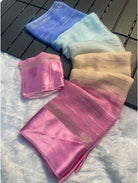 Alia Multi - Color Georgette Satin Bollywood Saree UK Next Day - BONYHUBSAREE