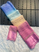 Alia Multi - Color Georgette Satin Bollywood Saree UK Next Day - BONYHUBSAREE