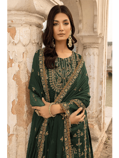 Amaya Green Designer Lawn Straight Suit UK Next Day - BONYHUBSALWAR KAMEEZ