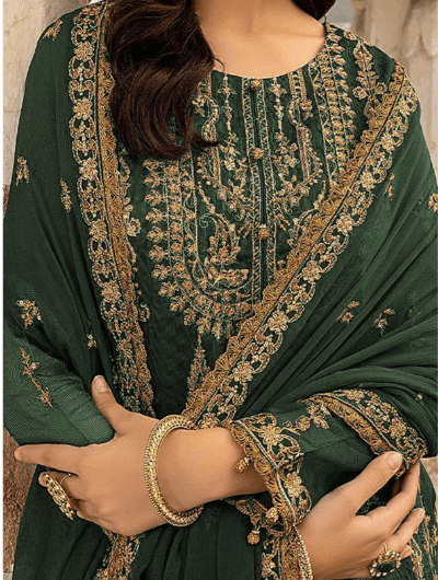 Amaya Green Designer Lawn Straight Suit UK Next Day - BONYHUBSALWAR KAMEEZ