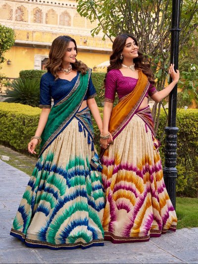 Anahitha Tussar Silk Lehenga Choli Set - BONYHUBSALWAR KAMEEZ