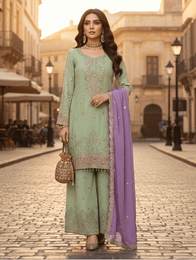 Ayesha Designer Luxury Straight Salwar Suit - BONYHUBSALWAR KAMEEZ