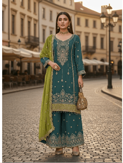 Ayesha Designer Luxury Straight Salwar Suit - BONYHUBSALWAR KAMEEZ