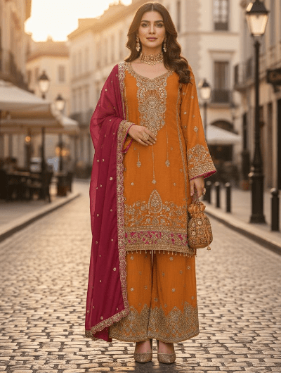 Ayesha Designer Luxury Straight Salwar Suit - BONYHUBSALWAR KAMEEZ