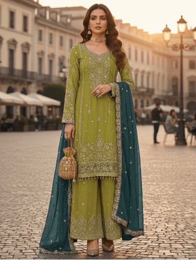 Ayesha Designer Luxury Straight Salwar Suit - BONYHUBSALWAR KAMEEZ