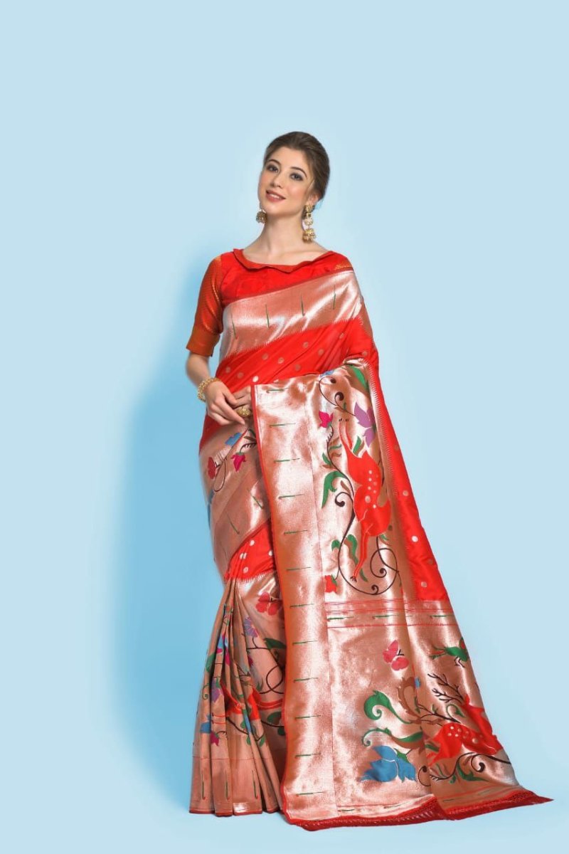 Banarasi Soft Silk Paithani Saree UK Next Day - BONYHUBSAREE