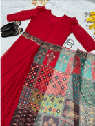 Black 10 Second Multicolor Readymade Sari Gown - BONYHUBSAREE