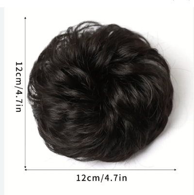 Black Brown Messy Bun Hair Scrunchies Hair extension - BONYHUB