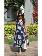 Black Co - ord Set with Kurta Pant (Set of 2) - BONYHUBSALWAR KAMEEZ