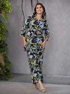 Black Garden Bloom Co - ord Set - BONYHUBsalwar suit