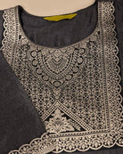 Black Vichitra Silk Jacquard Salwar Suit Set - BONYHUBSALWAR KAMEEZ