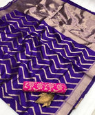 Blue color designer bollywood stylish silk saree - BONYHUBSAREE