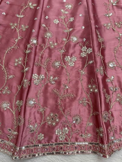 Blush Pink Sequence Work Lehenga Choli Set - BONYHUBSALWAR KAMEEZ