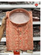 Brick Red Ethnic Wear Men Kurta Pyjama - BONYHUBMEN KURTA