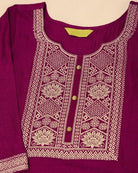 Burgandy Vichitra Silk Jacquard Salwar Suit Set - BONYHUBSALWAR KAMEEZ