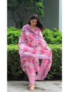 Candy Pink Hand Work Printed Salwar Suit (Set of 3) - BONYHUBSALWAR KAMEEZ