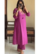 Casual Cotton Kurti Pant Set of 2 - BONYHUBsalwar suit