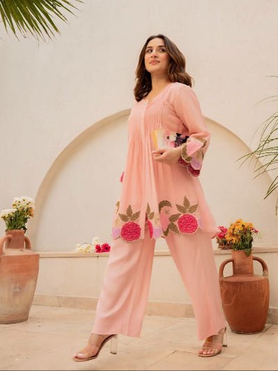Chanderi Silk Embroidered Kurta Pant Set- 2 Colours - BONYHUBSALWAR KAMEEZ