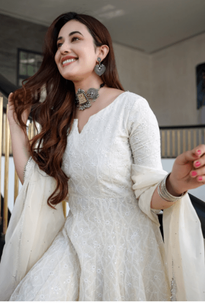 Cream chikankari Cotton Long Kurti 1Pc UK Next Day - BONYHUBSALWAR KAMEEZ
