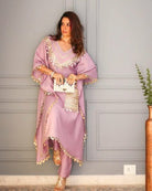 Designer Mirrorwork Embroidered Kaftaan Pant Set of 2 - BONYHUBSALWAR KAMEEZ