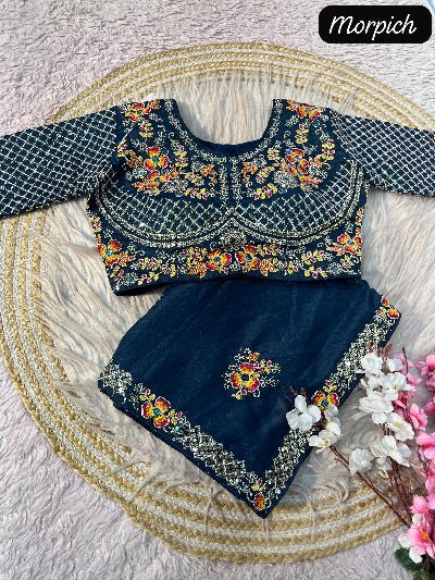Designer Sari with Free Embroidered Stitched Blouse - BONYHUBSAREE