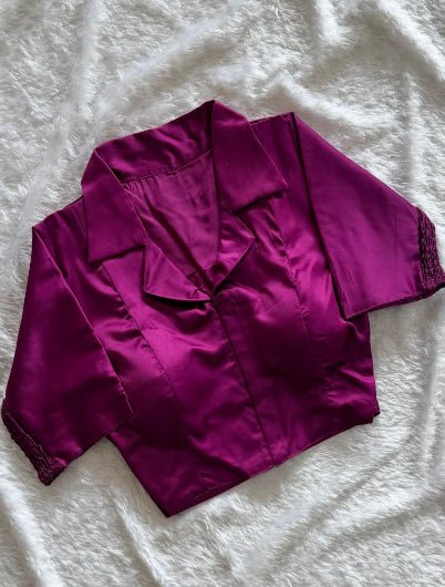 Designer Silk Collar Neck Readymade Blouse- 15 Colours - BONYHUBblouses