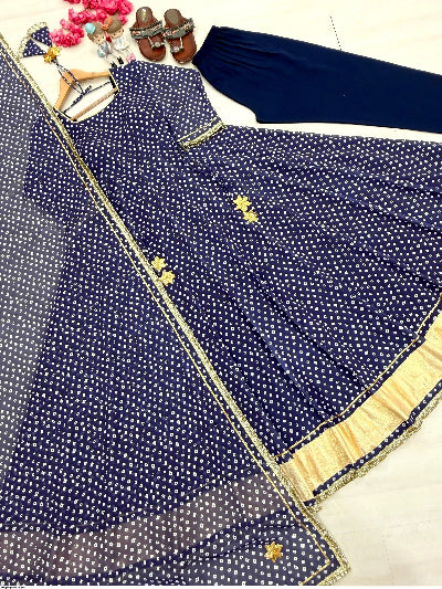 Superhit Bandhani Georgette Anarkali Suit for Women