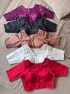 FlexiFit Raw Silk Stitched Readymade Blouse UK Next Day - BONYHUBblouses