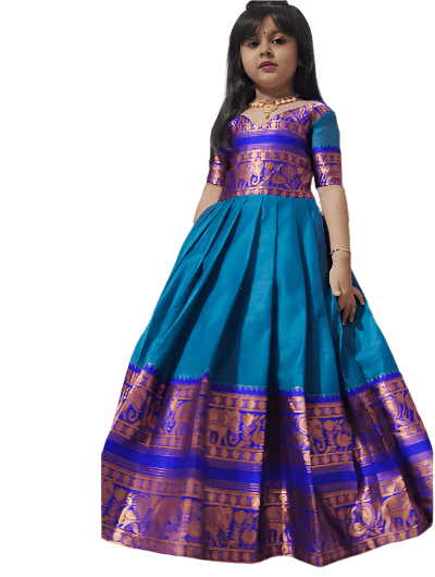 Girl's silk blend readymade ethnic dress - BONYHUBKids Clothing