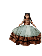 Girl's silk blend readymade ethnic dress - BONYHUBKids Clothing