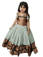 Girl's silk blend readymade ethnic dress - BONYHUBKids Clothing