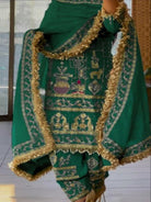 Green Sequins Embroidered Work Punjabi Suit Set - BONYHUBSALWAR KAMEEZ