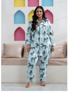 Green Zebra Satin Night suit - BONYHUBsalwar suit