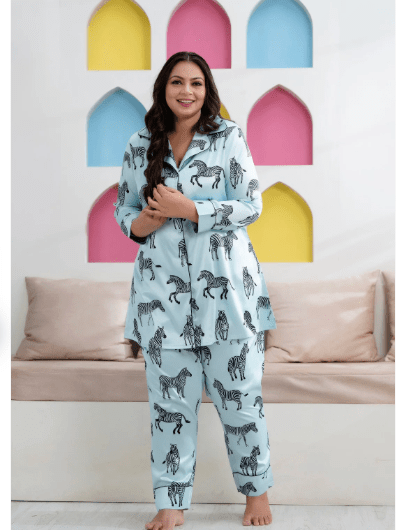 Green Zebra Satin Night suit - BONYHUBsalwar suit