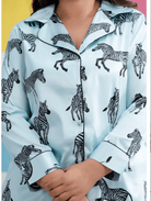 Green Zebra Satin Night suit - BONYHUBsalwar suit