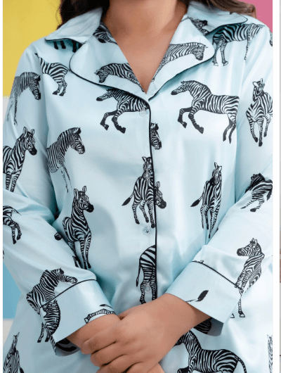 Green Zebra Satin Night suit - BONYHUBsalwar suit