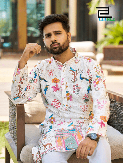 Haldi Yellow Sangeet Boutique Designer Men Kurta Pyjama - BONYHUBMEN KURTA