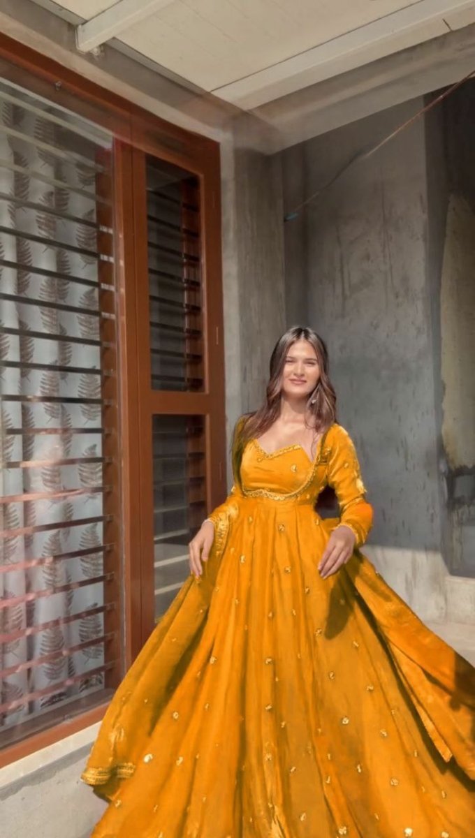 Pastel Blush Pink Silk Sequin Detailing Anarkali Suit - BONYHUBSALWAR KAMEEZ