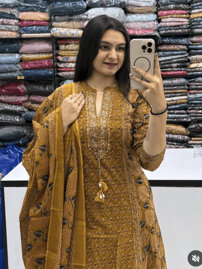 Jaipur Cotton Anarkali Salwar Suit Women - BONYHUBSALWAR KAMEEZ