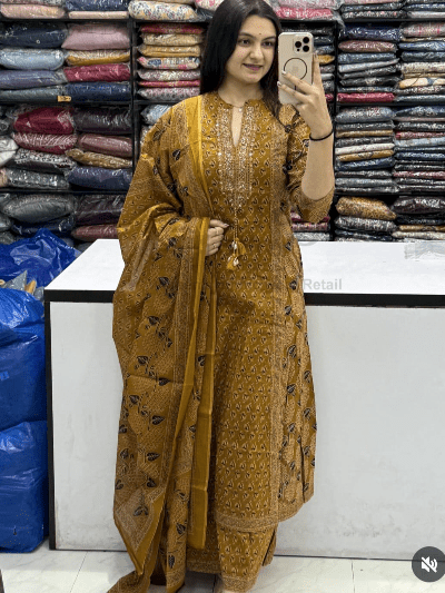 Jaipur Cotton Anarkali Salwar Suit Women - BONYHUBSALWAR KAMEEZ
