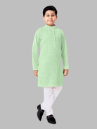 Kids Ethnic Chikankari Boys Kurta Pyjama Set - BONYHUBMEN KURTA