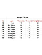 Kids Lilac Silk Embroidered Gown with Swarovski Work - BONYHUB