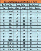 Kids Taffeta Silk Blue Lehenga Choli Koti Set UK Next Day - BONYHUBClothing