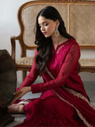 Maroon Georgette Sequins Embroidered Straight Suit Set - BONYHUBSALWAR KAMEEZ