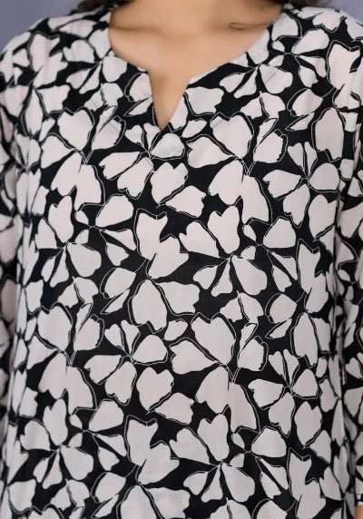 Monochrome Black & White Co - ord Set - BONYHUBsalwar suit