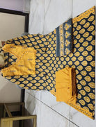 Mustard Cotton Printed Salwar Suit (Set of 3) - BONYHUBSALWAR KAMEEZ
