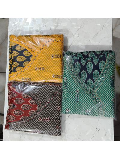 Mustard Cotton Printed Salwar Suit (Set of 3) - BONYHUBSALWAR KAMEEZ