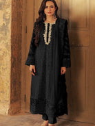 Noor Elegance: Black Georgette Embroidered Salwar Suit Set - BONYHUBSALWAR KAMEEZ