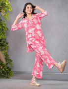 Palm Pink Printed Co - ord Set UK Next Day - BONYHUBsalwar suit